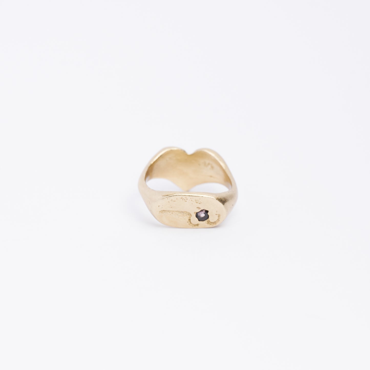 Reversible Heart & Signet Ring - Brass or Gold