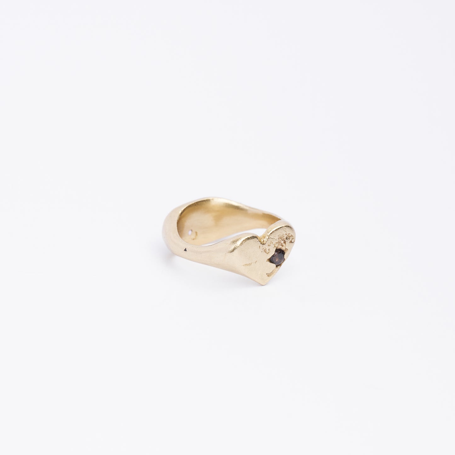 Reversible Heart & Signet Ring - Brass or Gold