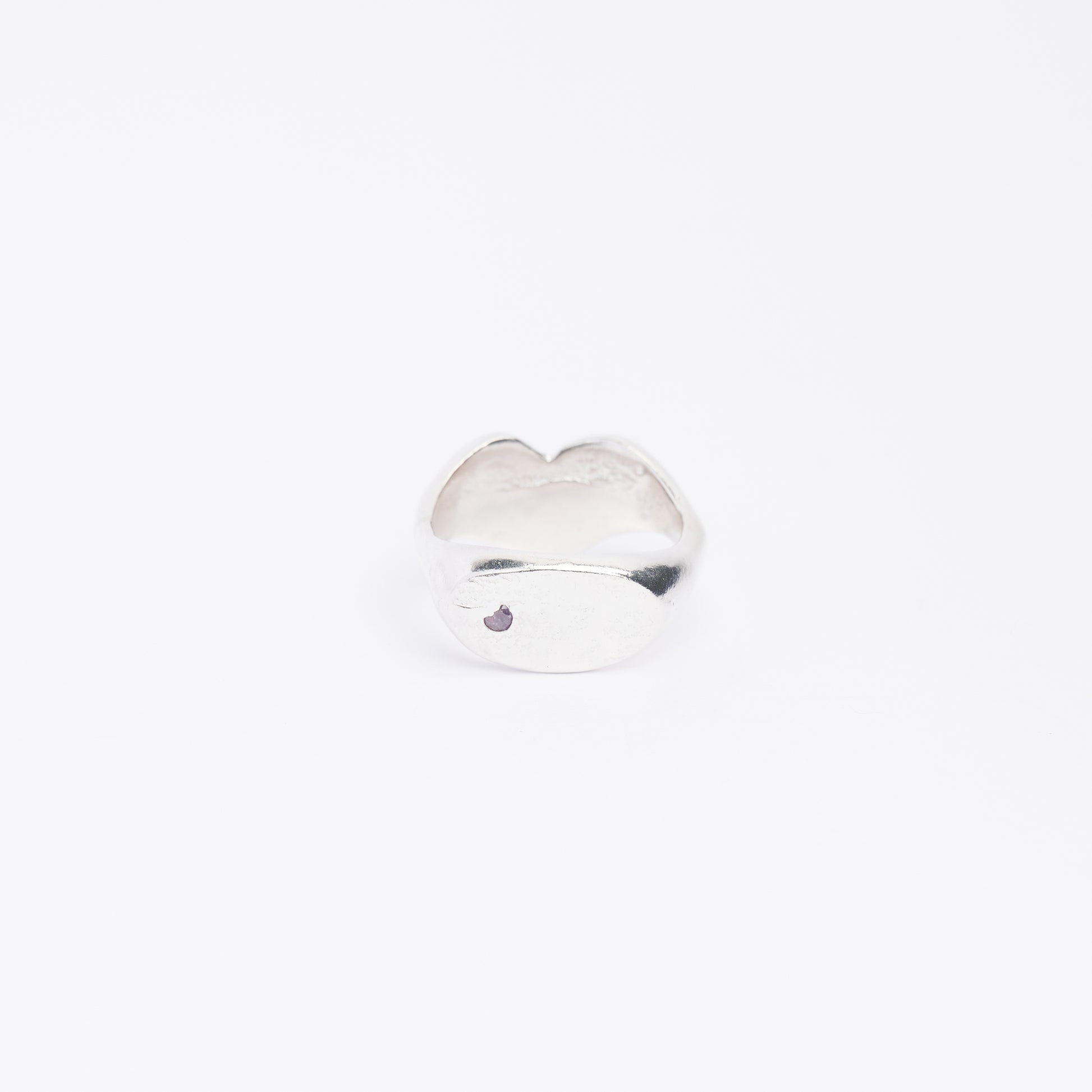 REVERSIBLE HEART & OVAL SIGNET RING