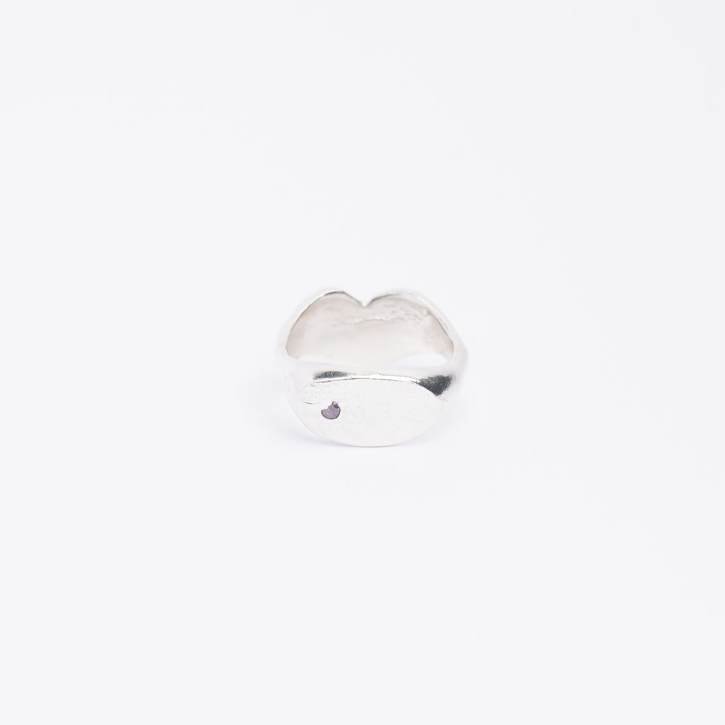 REVERSIBLE HEART & OVAL SIGNET RING