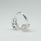 CATERPILLAR OPEN RING - BLUE GEMS