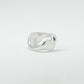 REVERSIBLE HEART + ROUND SIGNET RING