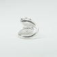 CATERPILLAR OPEN RING - RED GEMS
