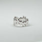 CATERPILLAR WAVY RING - PINK GEMS