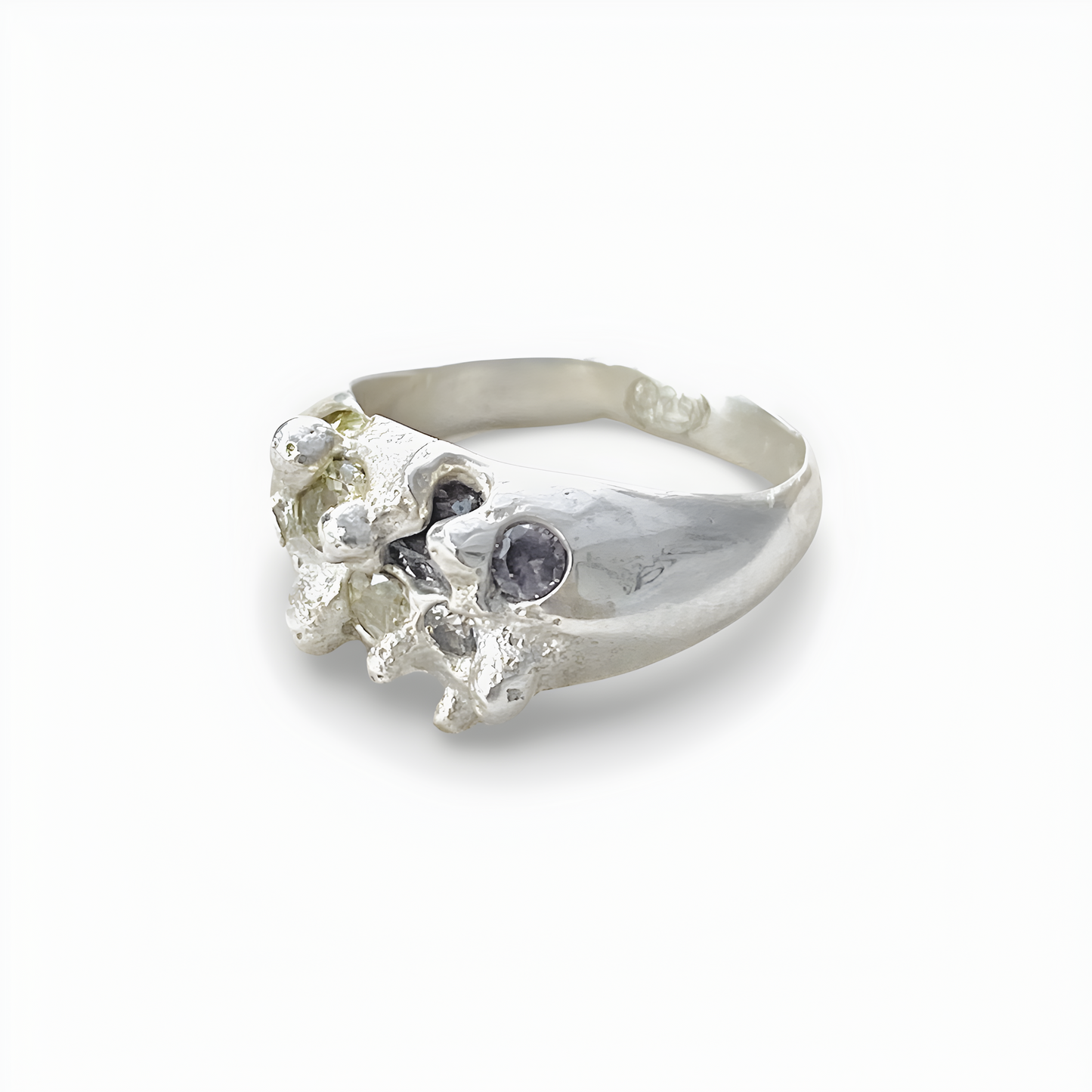 PURPLE AND GREEN BUBBLE RING
