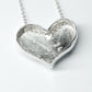 PUFFY HEART NECKLACE - RED GEMS