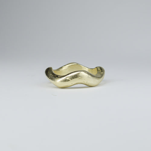 BRASS WAVY RING